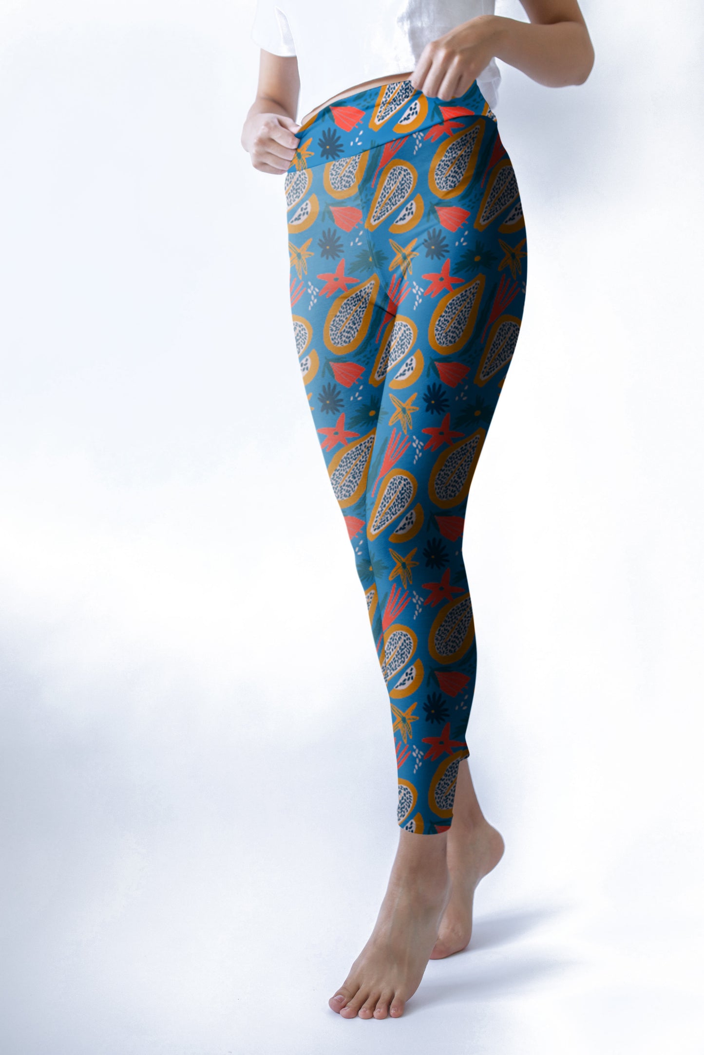 Leggin Papayas Tropicales (AZUL)